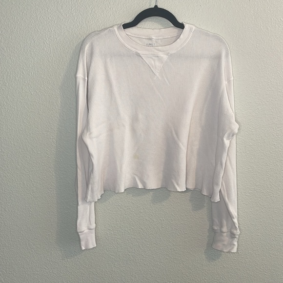 Waffle knit cropped tee - Picture 3 of 3